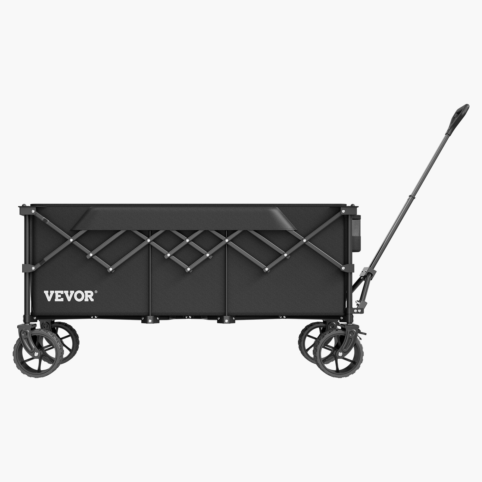 VEVOR Extended Folding Wagon Carts 300L&450LB Heavy Duty Collapsible Garden Cart 
