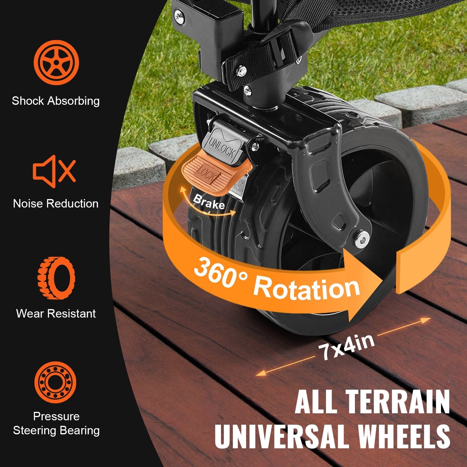 Foldable Double Decker Wagon, 400L Collapsible Wagon Cart with All-Terrain Wheels, Heavy Duty Folding Wagon Cart 350 lbs Weight Capacity for Camping, Shopping, Garden, 52" Extra Long Extender 