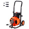 VEVOR Drain Cleaner Machine 100 Ft X 1/2 Inch, Sewer Snake Machine Auto Feed, Drain Cleaning Machine with 4 Cutter & Air-activated Foot Switch for 1