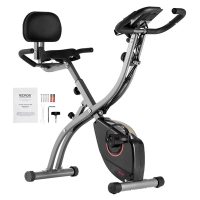 VEVOR Folding Exercise Bike Fitness Stationary Bike Upright Indoor Cycling Bike 