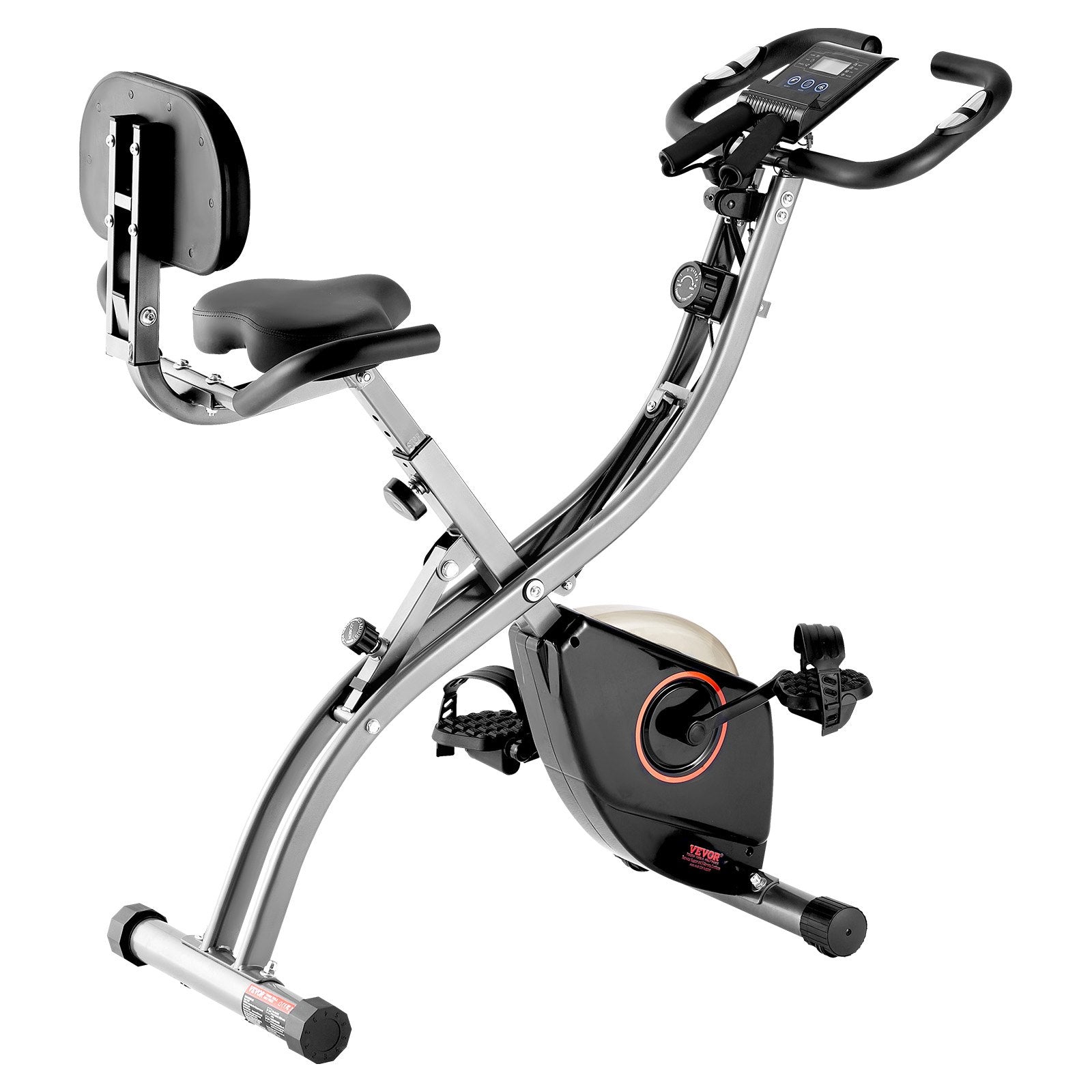 VEVOR Folding Exercise Bike Fitness Stationary Bike Upright Indoor Cycling Bike 
