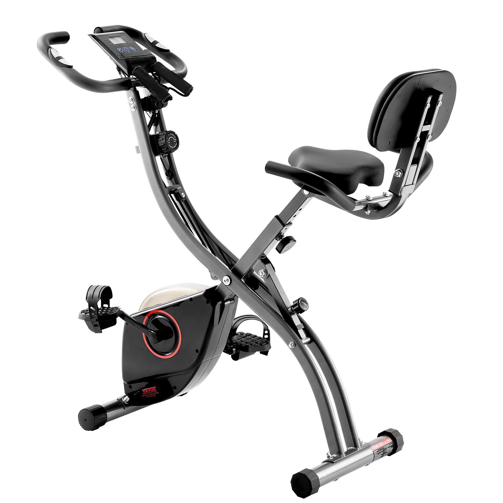 VEVOR Folding Exercise Bike Fitness Stationary Bike Upright Indoor Cycling Bike 