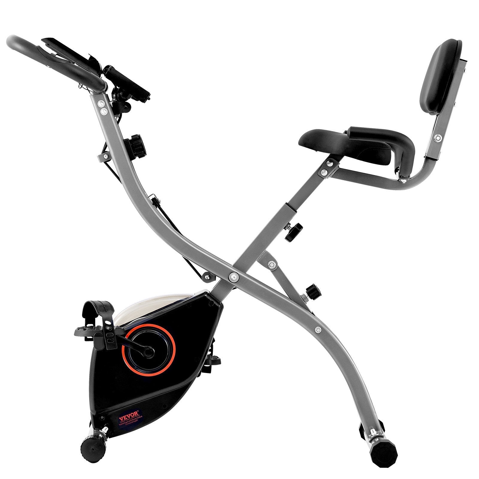 VEVOR Folding Exercise Bike Fitness Stationary Bike Upright Indoor Cycling Bike 