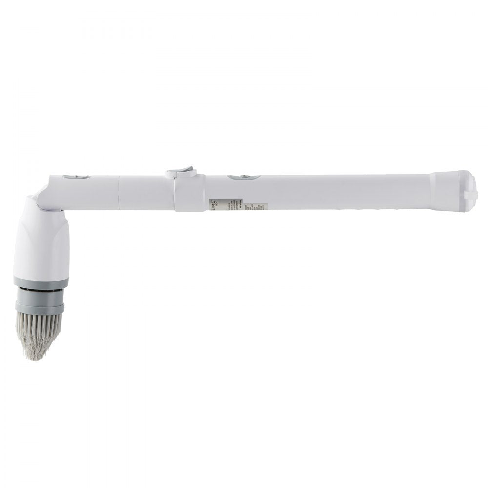 VEVOR Electric Spin Scrubber, Cordless Cleaning Brush with 2 Adjustable Speeds and Extendable Long Handle, 1.5H Runtime Power Shower Scrubber with 4 Replaceable Brush Heads for Bathroom, Tub, Tile 