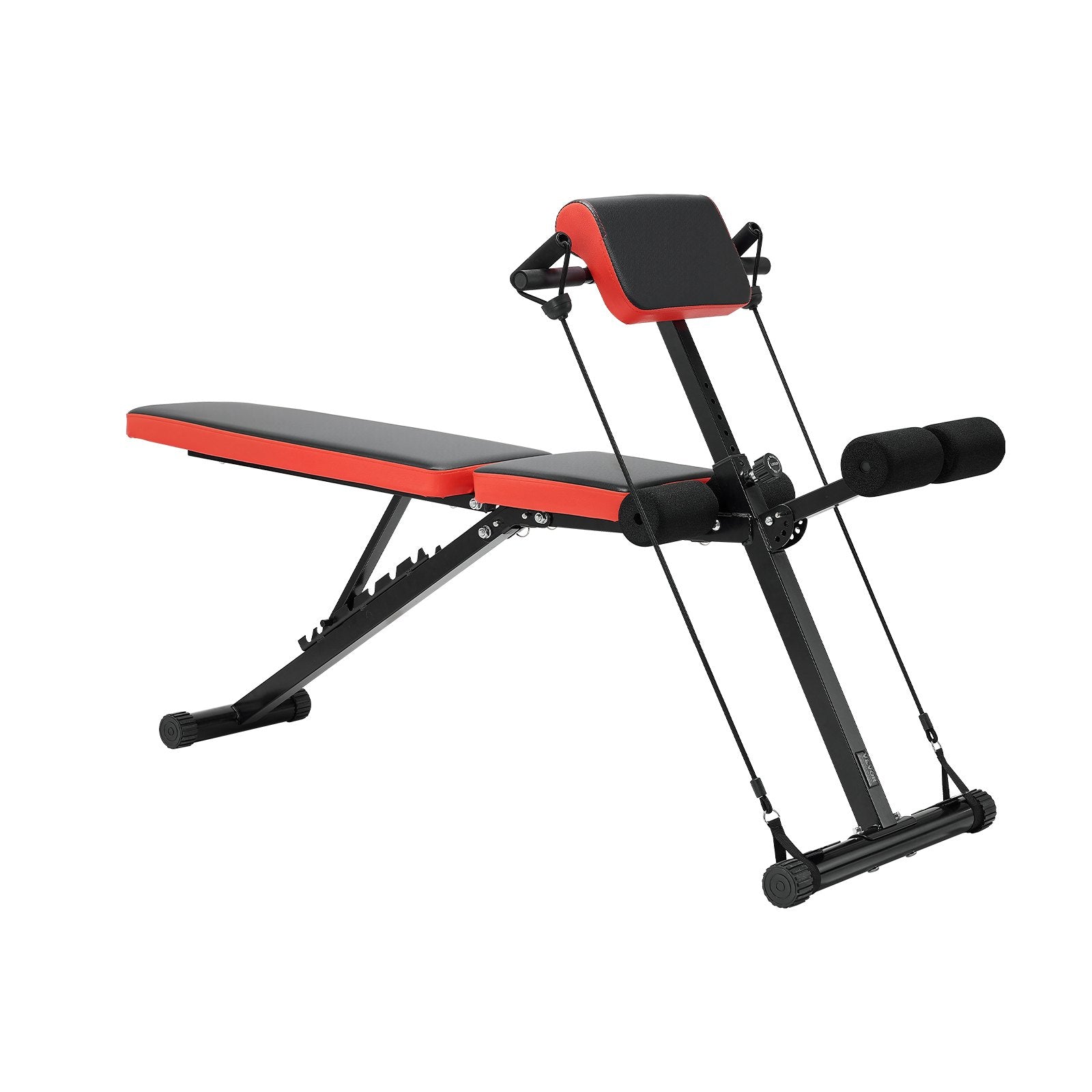 VEVOR Roman Chair Back Extension Hyperextension Bench Adjustable Foldable Gym 