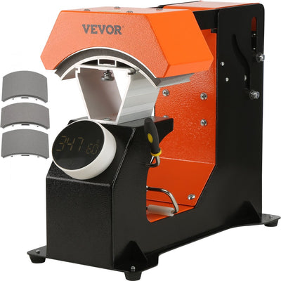 VEVOR Hat Heat Press Auto Cap Heat Press 3 Heating Pads Sublimation Transfer 