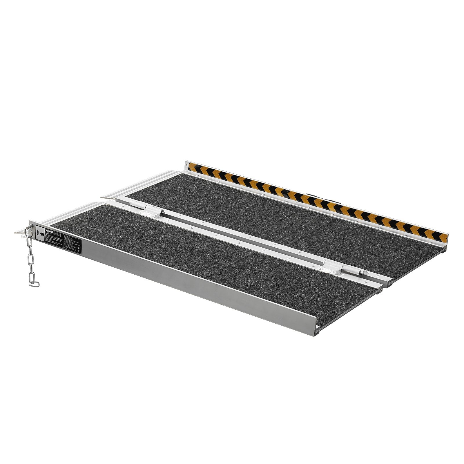 VEVOR Portable Wheelchair Ramp, 2 ft 800 lbs Capacity, Non-Slip Aluminum Folding Threshold Ramp, Foldable Mobility Scooter Ramp Wheel Chair Ramp, Handicap Ramp for Home Steps, Stairs, Doorways, Curbs 