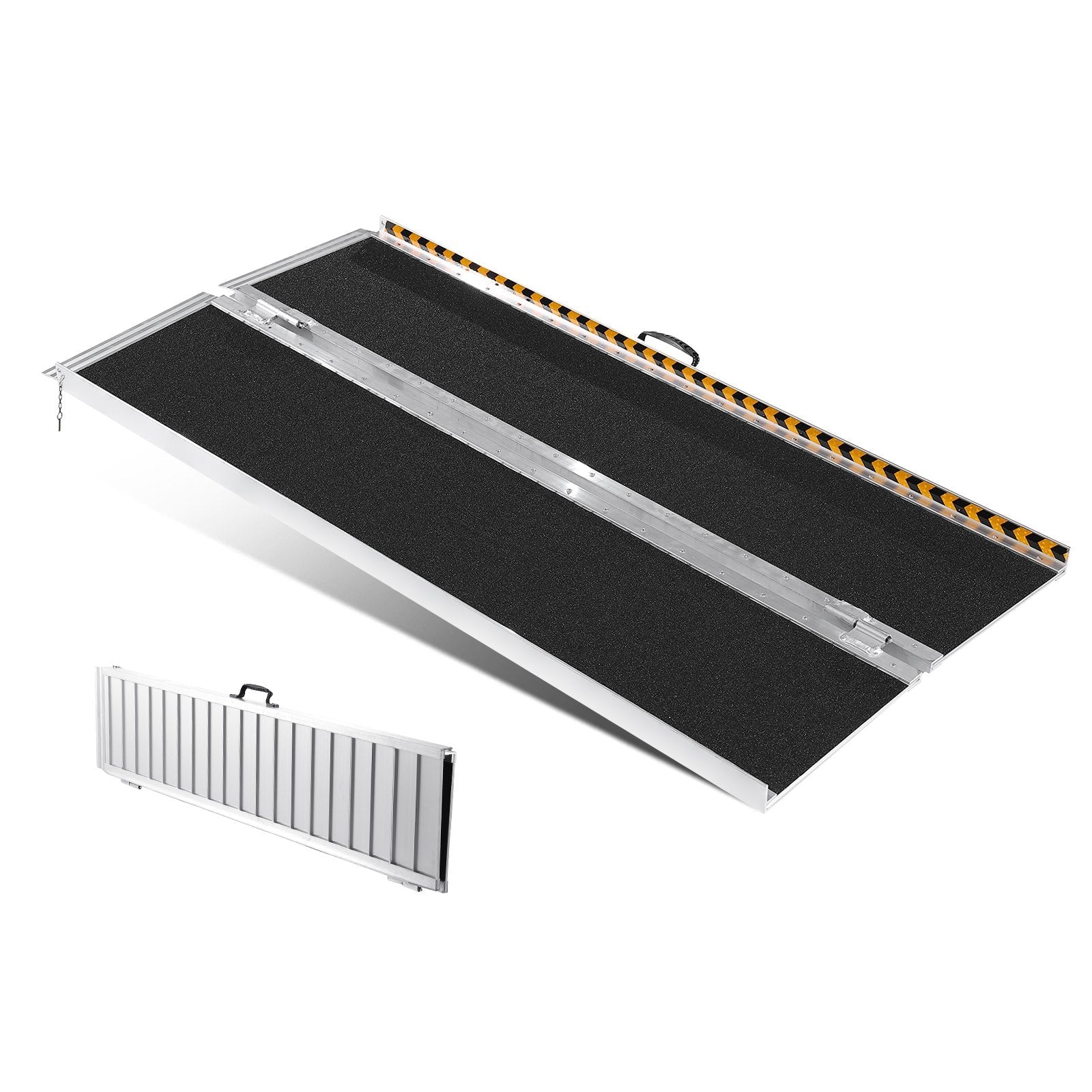 VEVOR Portable Wheelchair Ramp, 6 ft 800 lbs Capacity, Non-Slip Aluminum Folding Threshold Ramp, Foldable Mobility Scooter Ramp Wheel Chair Ramp, Handicap Ramp for Home Steps, Stairs, Doorways, Curbs 