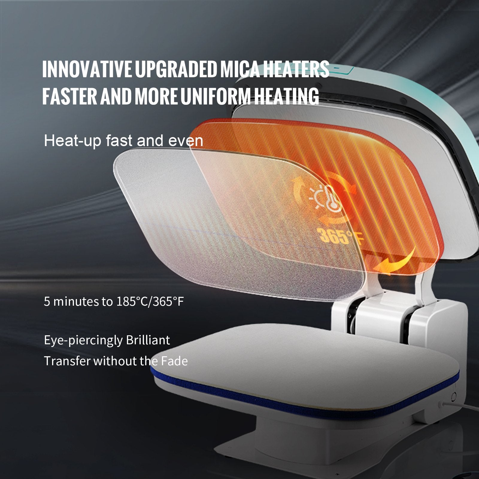 VEVOR Auto Heat Press, Smart Heat Press Machine for T-Shirts, Knob Design Easy Press, Large Mica Heat Plate, Heat Up Fast, Professional Heat Press for Sublimation, Vinyl, Heat Transfer Projects 15x12 