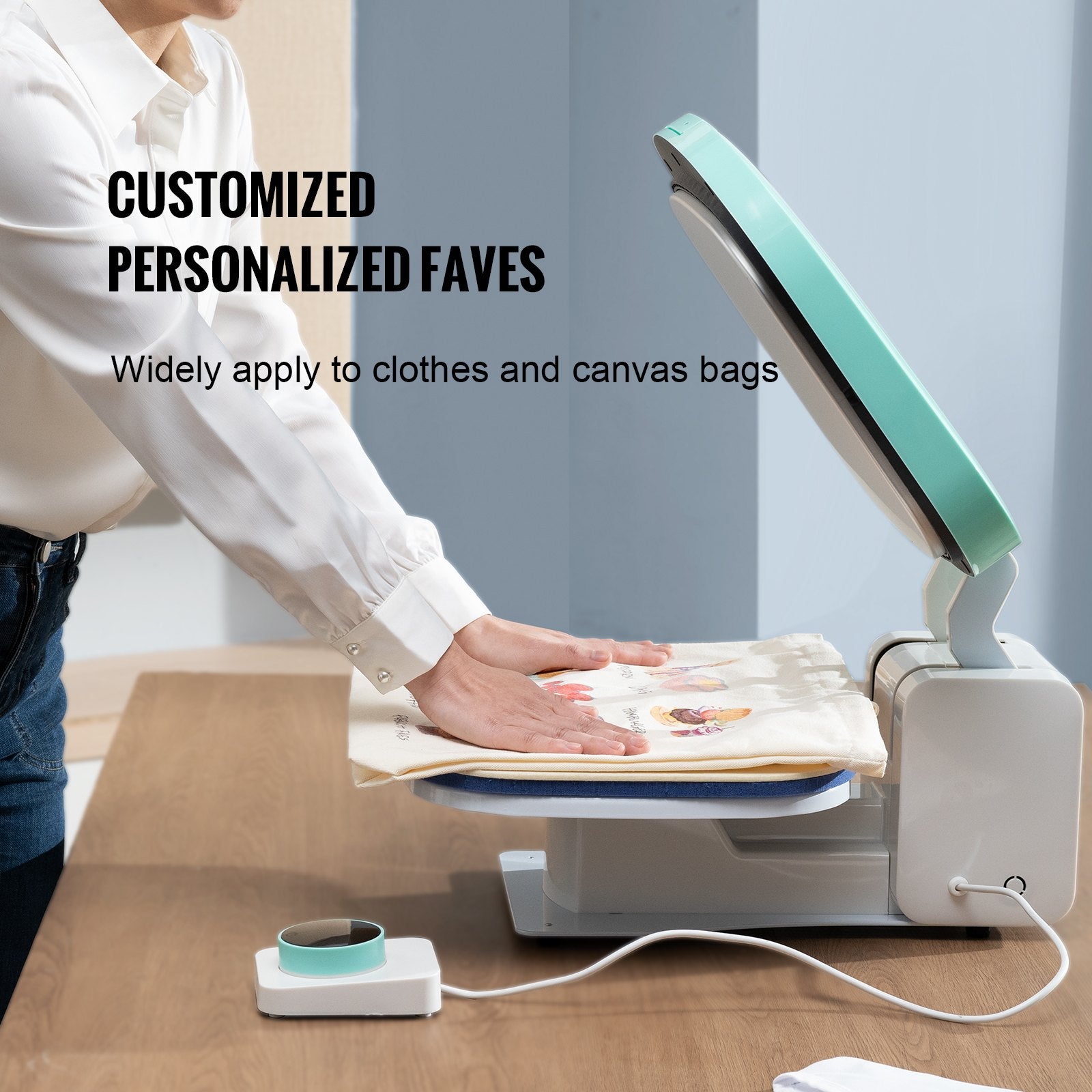 VEVOR Auto Heat Press, Smart Heat Press Machine for T-Shirts, Knob Design Easy Press, Large Mica Heat Plate, Heat Up Fast, Professional Heat Press for Sublimation, Vinyl, Heat Transfer Projects 15x12 