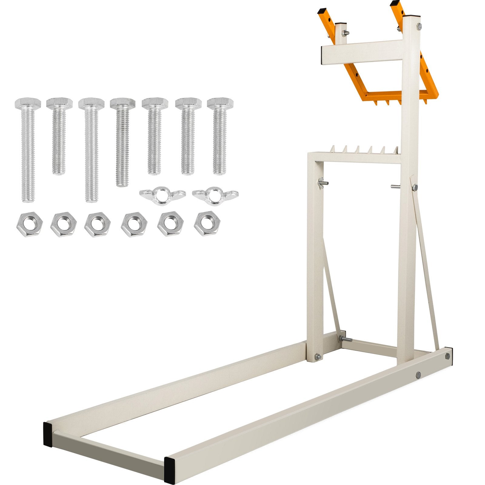 VEVOR Logging Saw Horse Durable Steel Log Sawhorse, Foldable Log Cutting Stand with Sharp Claws and Adjustable Height, Horse Stands for Cutting Wood, Space-Saving Sawbuck, Easy to Assemble and Carry 