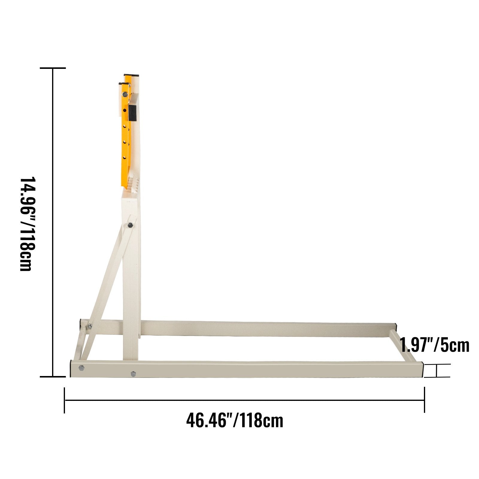 VEVOR Logging Saw Horse Durable Steel Log Sawhorse, Foldable Log Cutting Stand with Sharp Claws and Adjustable Height, Horse Stands for Cutting Wood, Space-Saving Sawbuck, Easy to Assemble and Carry 