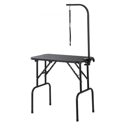 VEVOR Pet Grooming Table Arm with Clamp, 32''x18'' Dog Grooming Station, Foldable Pets Grooming Stand for Medium and Small Dogs, Free No Sit Haunch Holder with Grooming Loop, Bearing 220lbs 