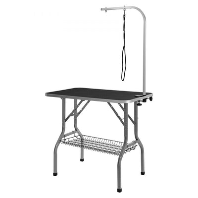 VEVOR Pet Grooming Table Arm with Clamp, 36''x24'' Dog Grooming Station, Foldable Pets Grooming Stand for Medium and Small Dogs, Free No Sit Haunch Holder with Grooming Loop, Bearing 330lbs 