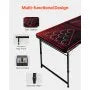 8 ft Portable LED Beer Pong Table with Adjustable Height, Foldable Design, Carry Handles & 6 Ping Pong Balls