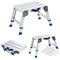 Folding Work Platform – Adjustable Height Aluminum Step Stool & Portable Work Bench, 500 lb Capacity