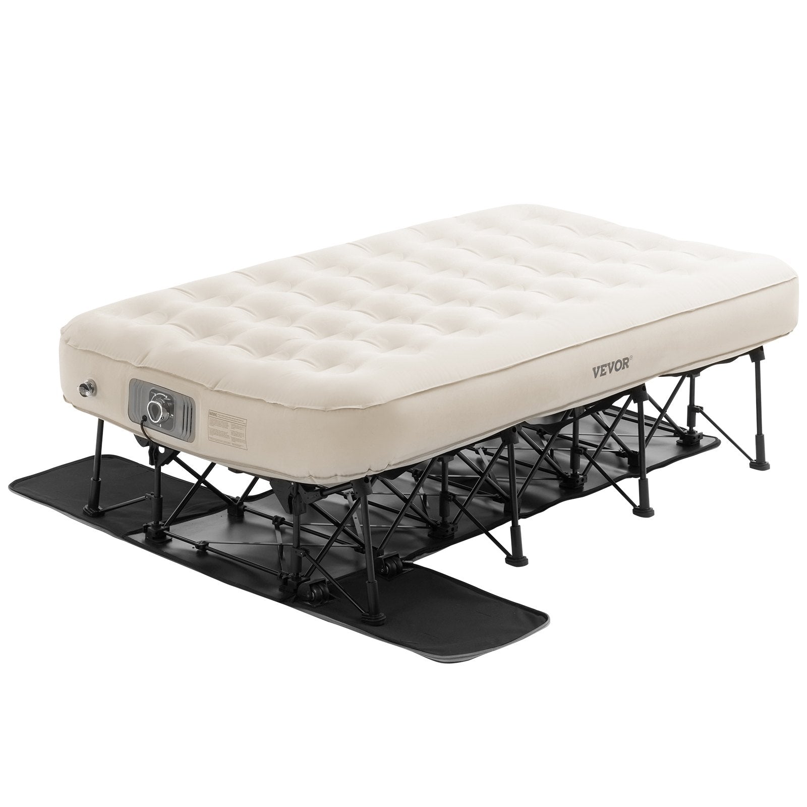 VEVOR Air Mattress with Frame & Built-in Pump 1 Person Inflatable Mattress 300lb 