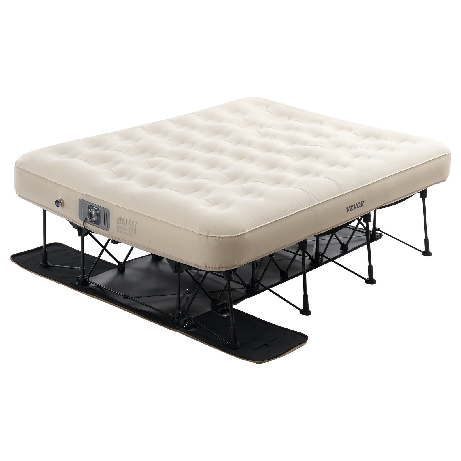 VEVOR Air Mattress with Frame & Pump 2 Person Inflatable Camping Cot 600lbs 