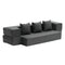 VEVOR Folding Sofa Bed 3-in-1 Foldable Couch Bed with 3 Pillows Dark Grey Twin