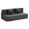 VEVOR Folding Sofa Bed 3-in-1 Foldable Couch Bed with 2 Pillows Dark Grey Queen