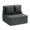 VEVOR Folding Sofa Bed 3-in-1 Foldable Couch Bed with 2 Pillows Dark Grey Single