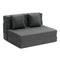 VEVOR Folding Sofa Bed 3-in-1 Foldable Couch Bed with 2 Pillows Dark Grey Twin