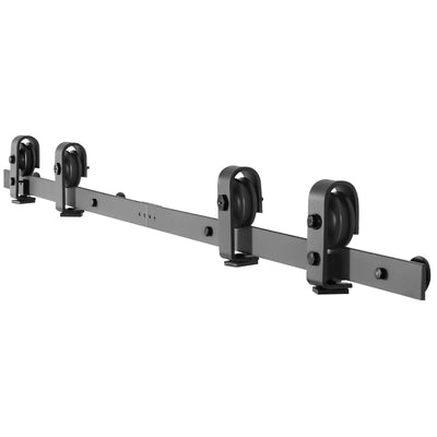 VEVOR Bi-Folding Sliding Barn Door Hardware Track Kit 60" for Four 14" Doors 