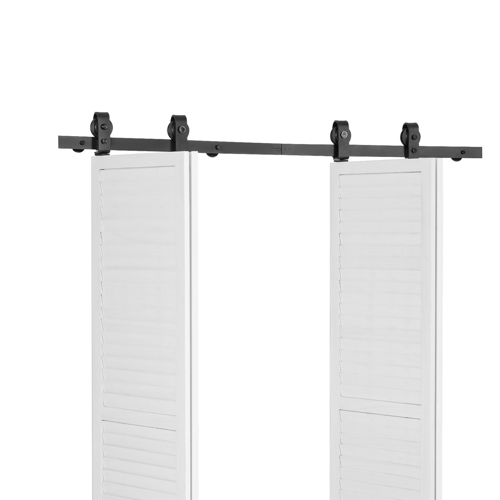 VEVOR Bi-Folding Sliding Barn Door Hardware Track Kit 60" for Four 14" Doors 