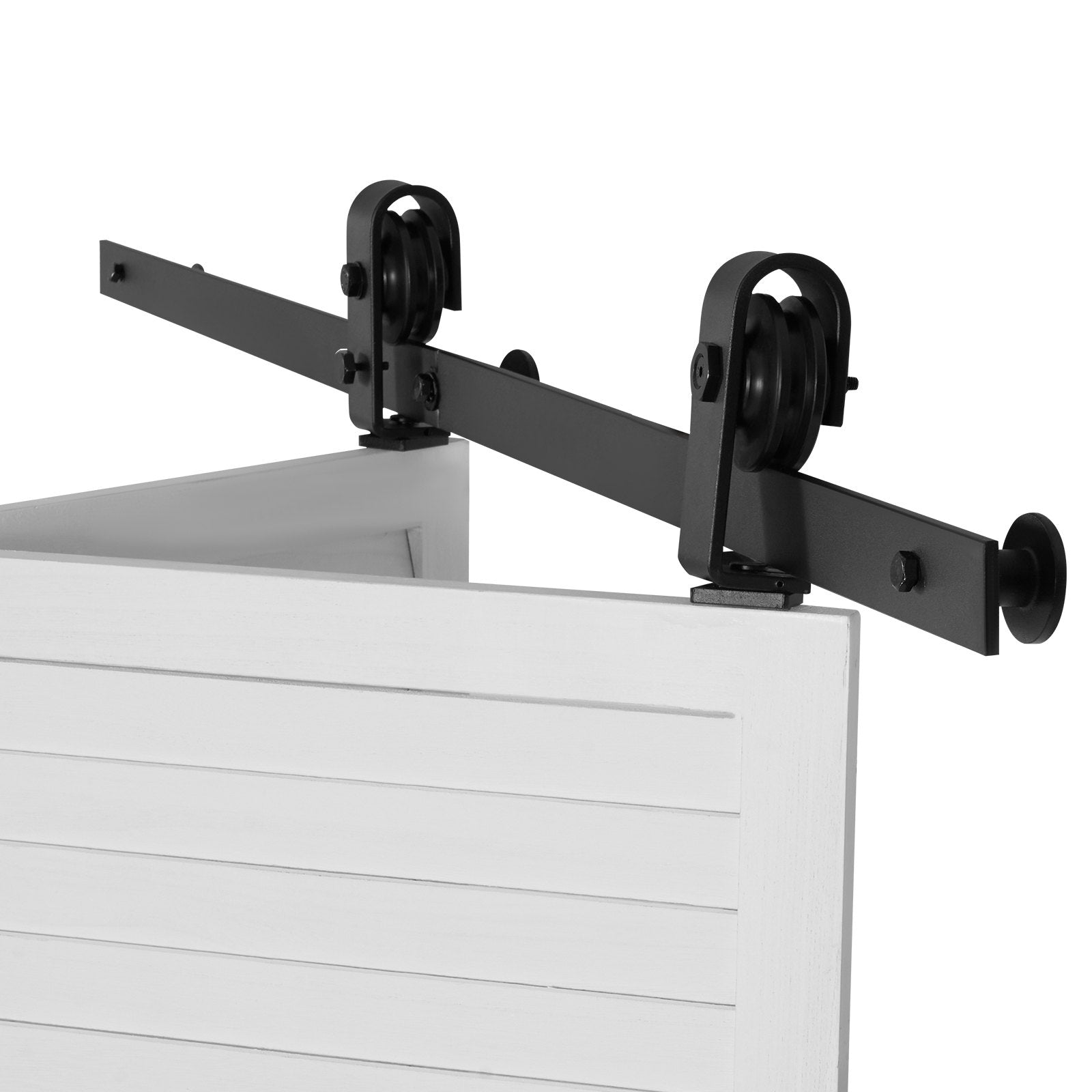 VEVOR Bi-Folding Sliding Barn Door Hardware Track Kit 52" for Two 24" Doors 