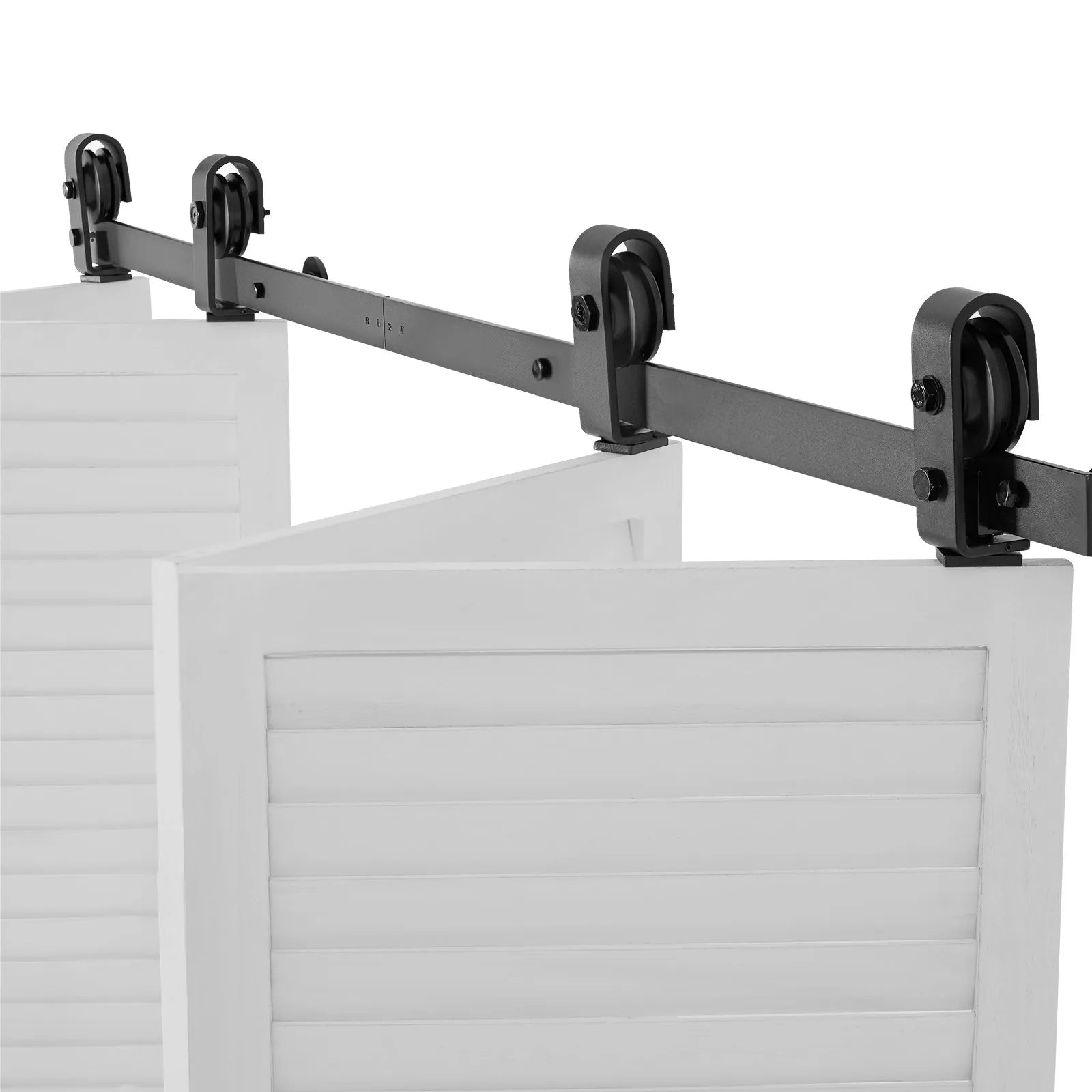 VEVOR Bi-Folding Sliding Barn Door Hardware Track Kit 76" for Four 18" Doors