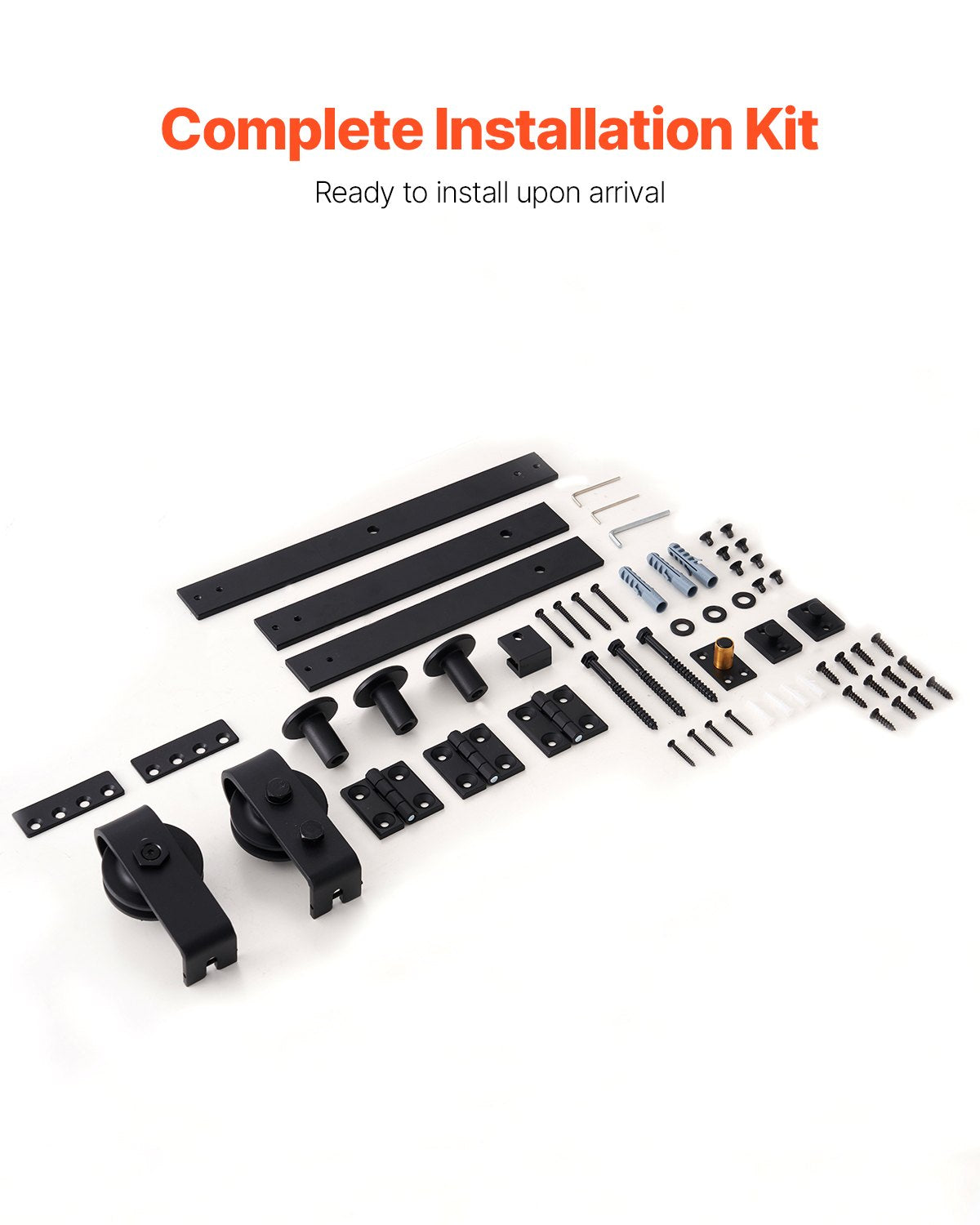 VEVOR Bi-Folding Sliding Barn Door Hardware Track Kit 36" for Two 16" Doors 