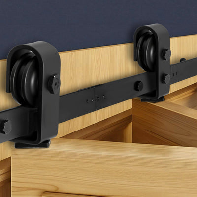 VEVOR Bi-Folding Sliding Barn Door Hardware Track Kit 36" for Two 16" Doors 