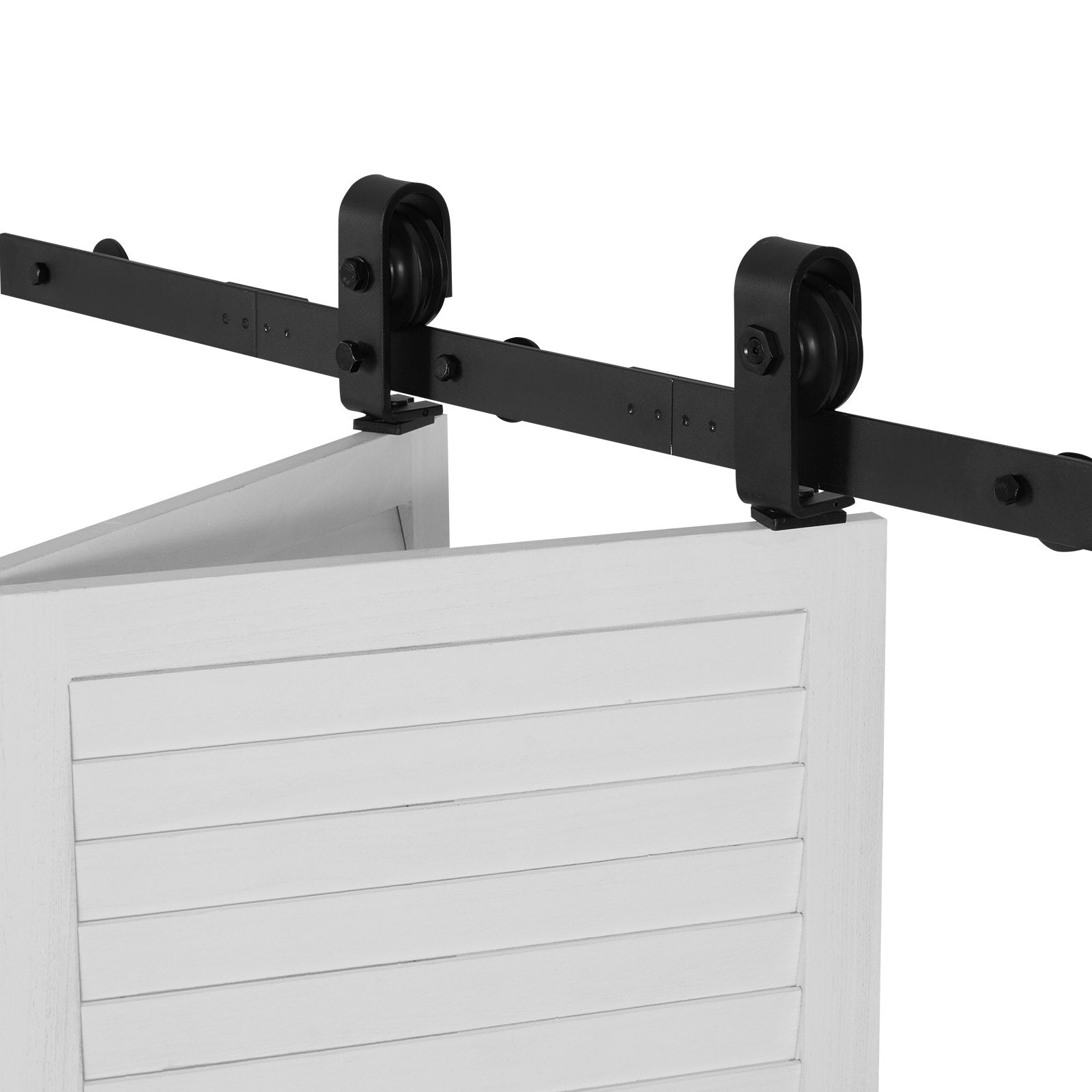 VEVOR Bi-Folding Sliding Barn Door Hardware Track Kit 36" for Two 16" Doors 