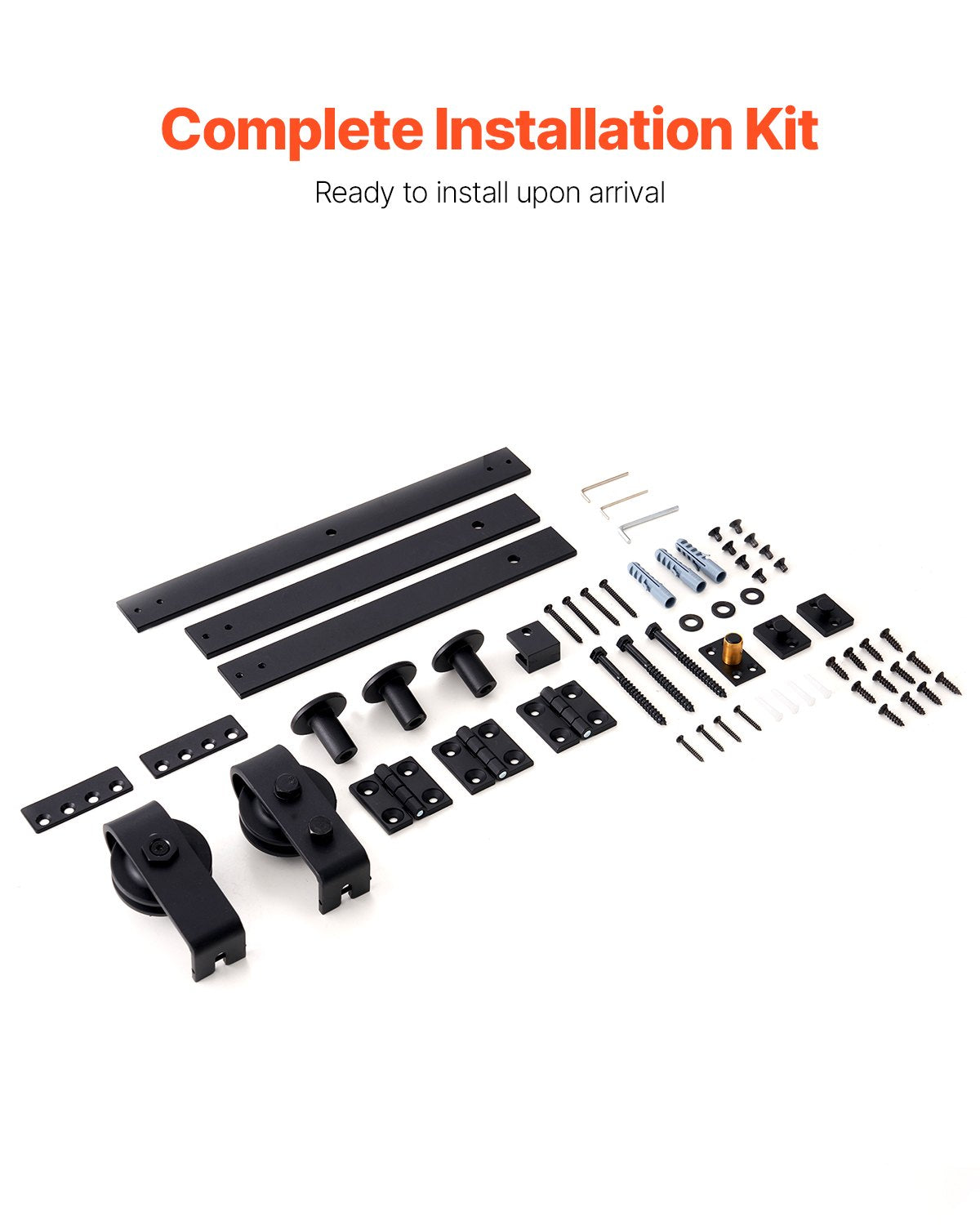 VEVOR Bi-Folding Sliding Barn Door Hardware Track Kit 40" for Two 18" Doors 