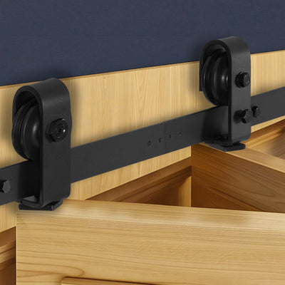 VEVOR Bi-Folding Sliding Barn Door Hardware Track Kit 40" for Two 18" Doors 