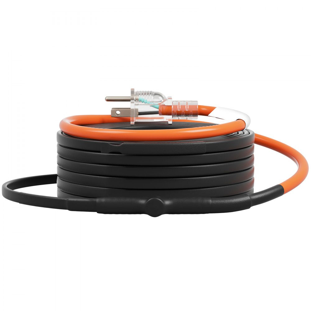 VEVOR Self-Regulating Pipe Heating Cable 40FT 5W/FT Heat Tape with Thermostat 