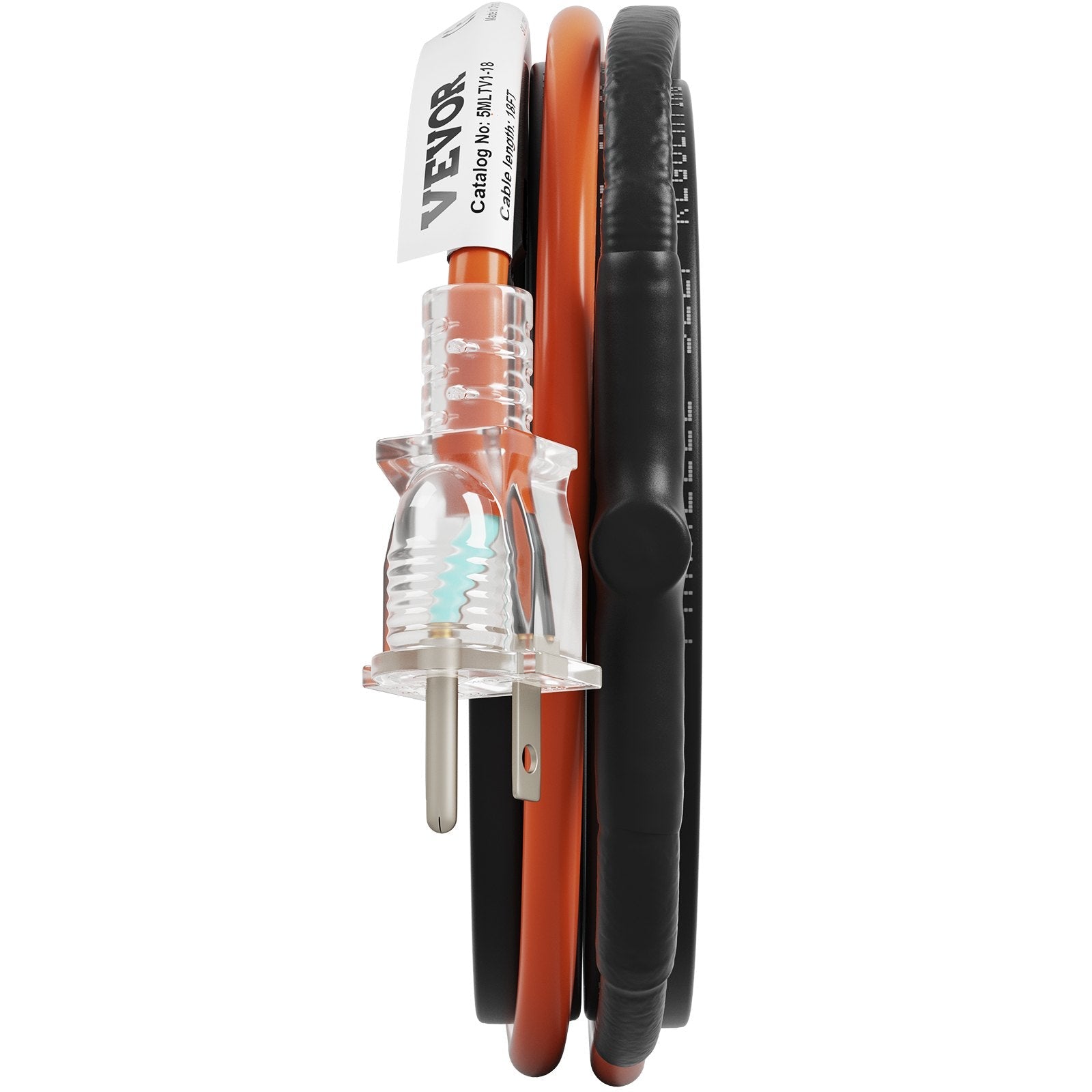 VEVOR Self-Regulating Pipe Heating Cable, 18-feet 5W/ft Heat Tape for Pipes Freeze Protection, Protects PVC Hose, Metal and Plastic Pipe from Freezing, 120V 