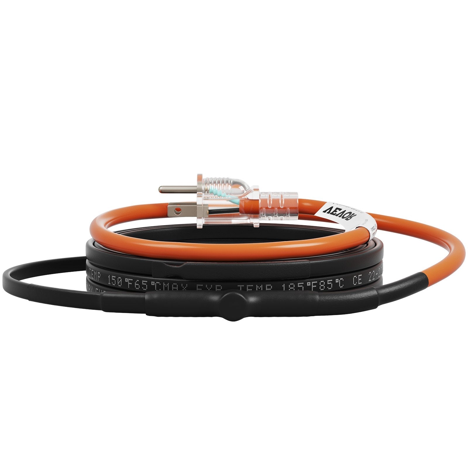 VEVOR Self-Regulating Pipe Heating Cable, 18-feet 5W/ft Heat Tape for Pipes Freeze Protection, Protects PVC Hose, Metal and Plastic Pipe from Freezing, 120V 
