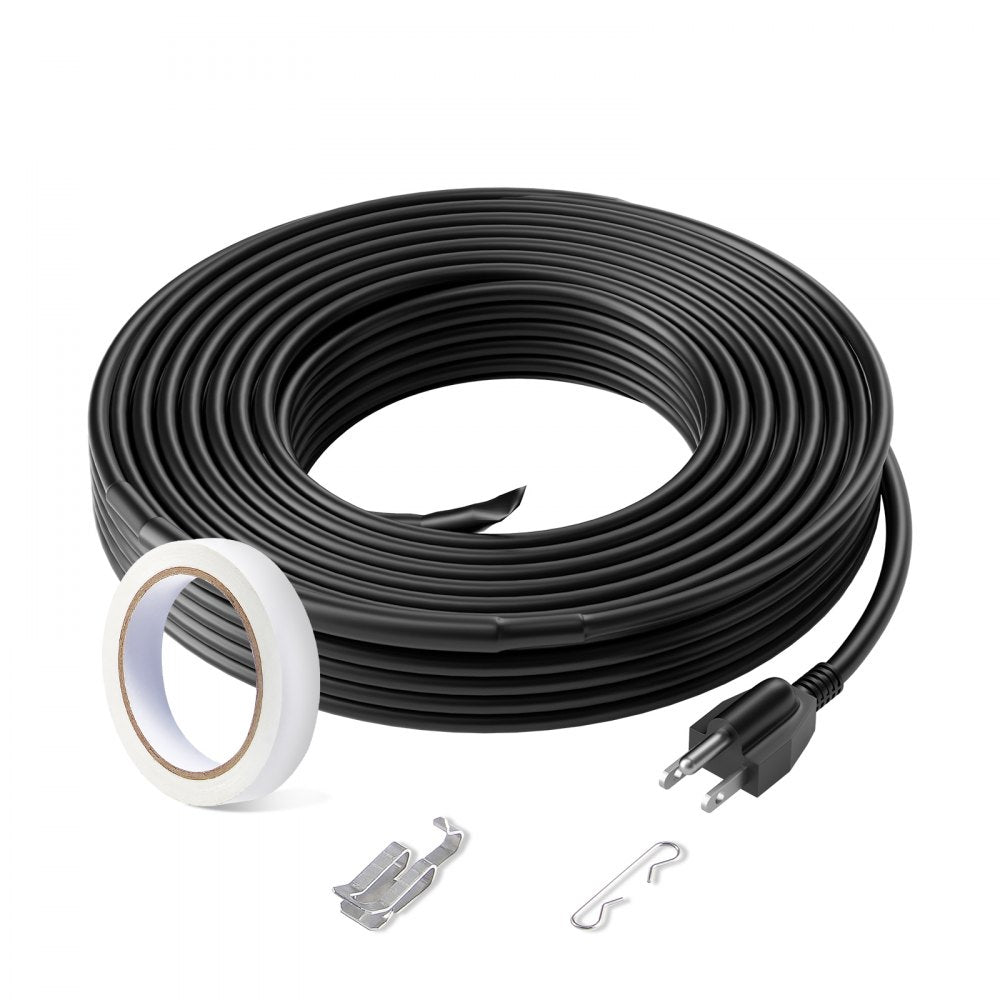VEVOR Self-Regulating Pipe Heating Cable 24FT 5W/FT Heat Tape for Pipes Roof 