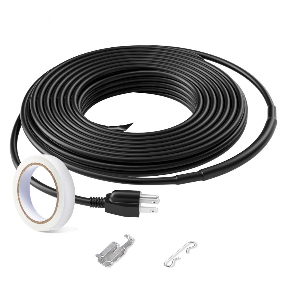 VEVOR Self-Regulating Pipe Heating Cable 12FT 5W/FT Heat Tape for Pipes Roof 