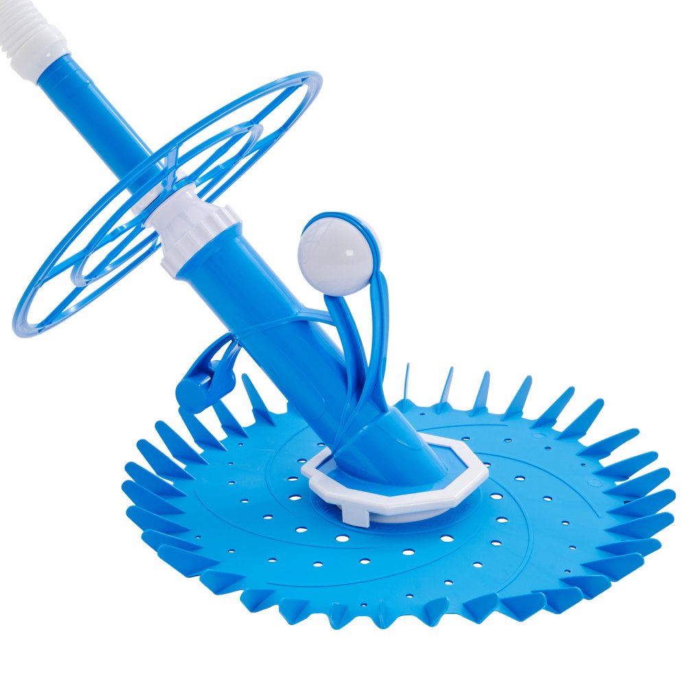 VEVOR Automatic Suction Pool Cleaner, Low Noise Pool Vacuum Cleaner with Extra Diaphragm, 10 x 32 in Hoses & 36-Fin Disc, Side Climbing Pool Cleaners for Above-Ground & In-ground Swimming Pool 
