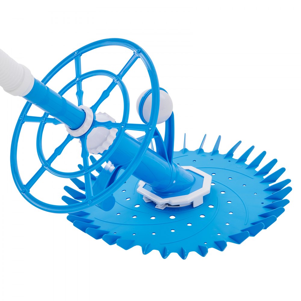 VEVOR Automatic Suction Pool Cleaner, Low Noise Pool Vacuum Cleaner with Extra Diaphragm, 10 x 32 in Hoses & 36-Fin Disc, Side Climbing Pool Cleaners for Above-Ground & In-ground Swimming Pool 