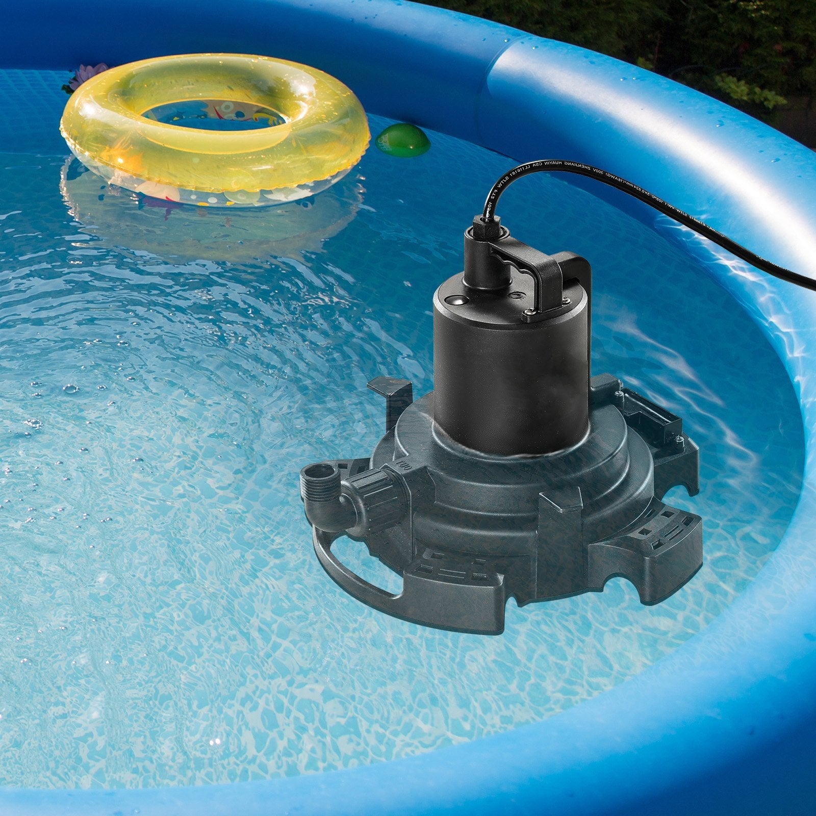 VEVOR Automatic Pool Cover Pump Submersible Swimming 1/2 HP 1600 GPH 25 ft Cord 