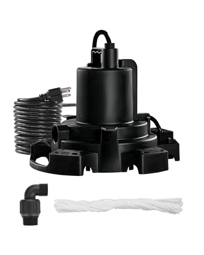 VEVOR Automatic Pool Cover Pump Submersible Swimming 1/2 HP 1600 GPH 25 ft Cord 