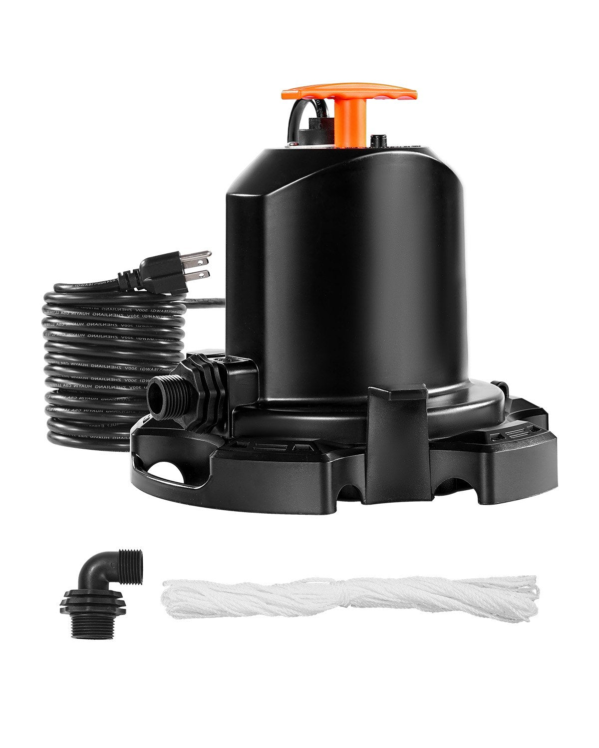 VEVOR Pool Cover Pump Submersible Swimming 1/2 HP 1575 GPH with 25 ft Power Cord 