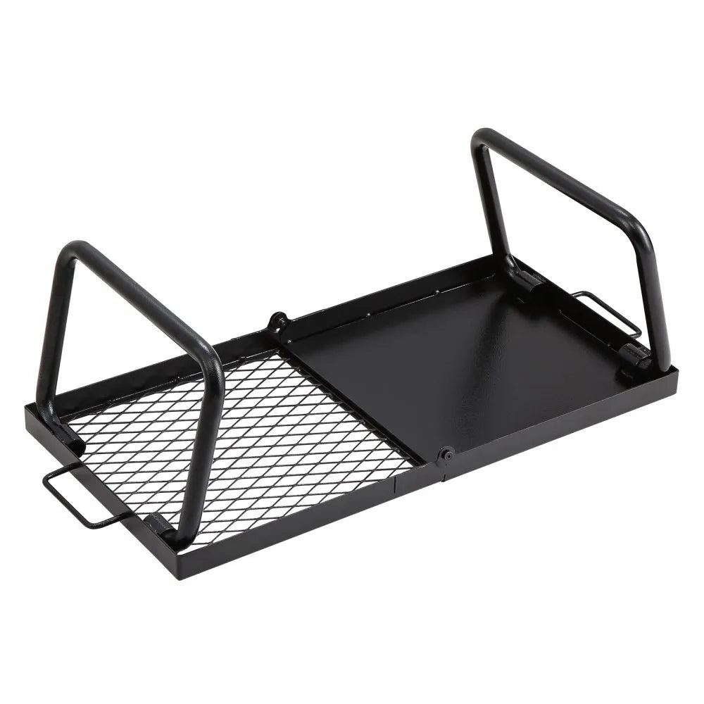 VEVOR Folding Campfire Grill, Heavy Duty Steel Mesh Grate, 22.4" Portable Camping Grates Over Fire Pit, Camp Fire Cooking Equipment with Legs Carrying Bag, Grilling Rack for Outdoor Open Flame Cooking