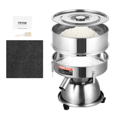 VEVOR Electric Vibrating Sieve Machine with 12+80 Mesh Automatic Sifter Shaker 