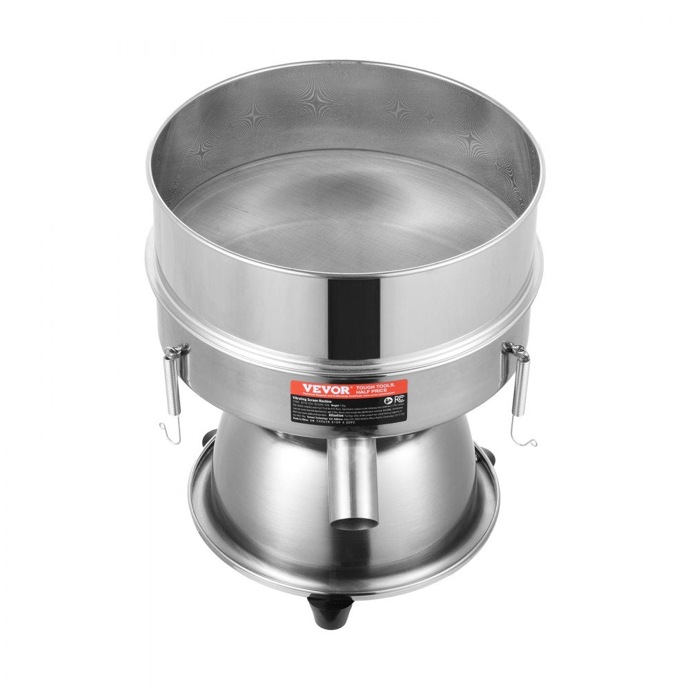 VEVOR Electric Vibrating Sieve Machine with 12+80 Mesh Automatic Sifter Shaker 