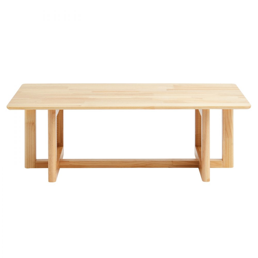 VEVOR Rattan Coffee Table Rectangle Rattan Coffee Table 1-Tier for Living Room 