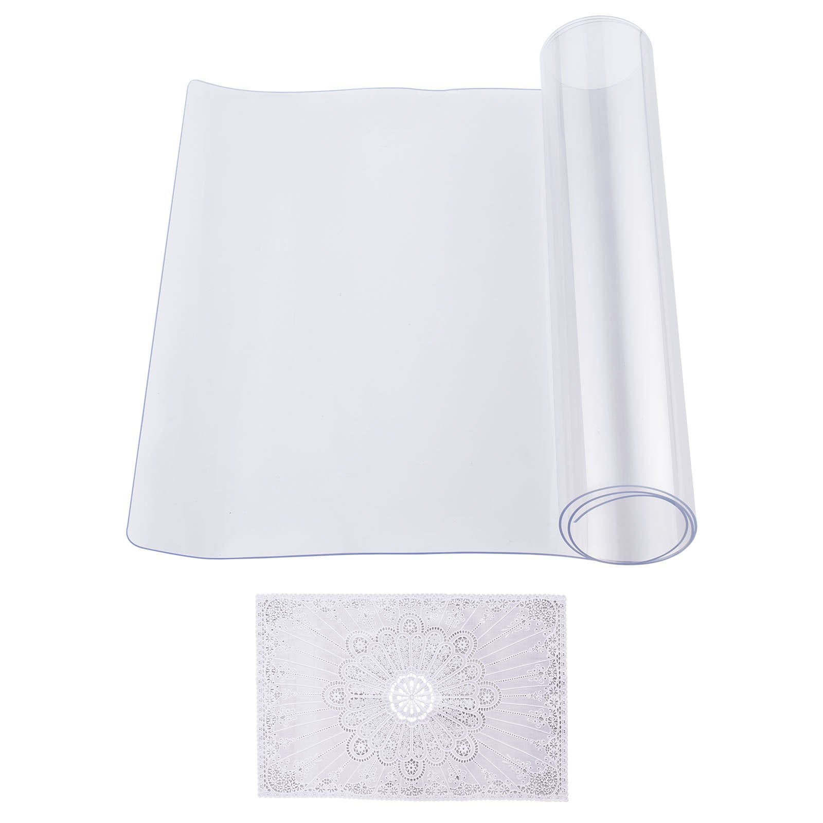 VEVOR PVC Table Protector 16x32 Inch Clear Plastic Desk Protector 1.5mm Thick 